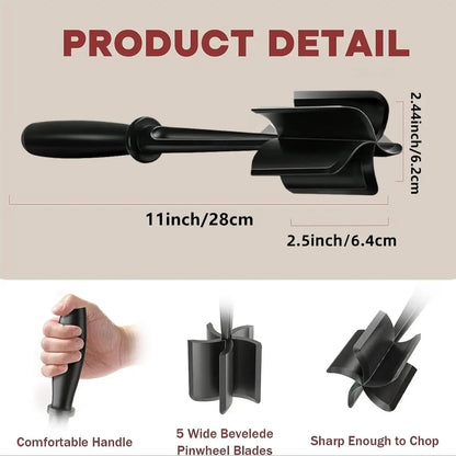 Manual Meat Chopper, Heat-Resistant Hamburger Meat Masher, Kitchen Utensil, Kitchen Tool, Kitchen Gadget, Chopping Tool, Kitchen Essential Gadget